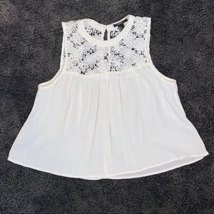white lace tank top